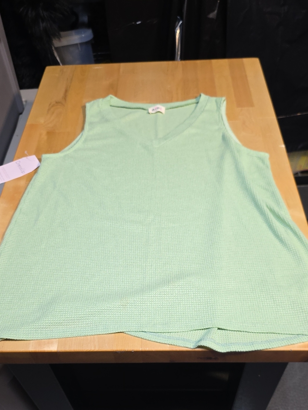 BiBi Mint Green V-Neck Sleeveless Tank Top